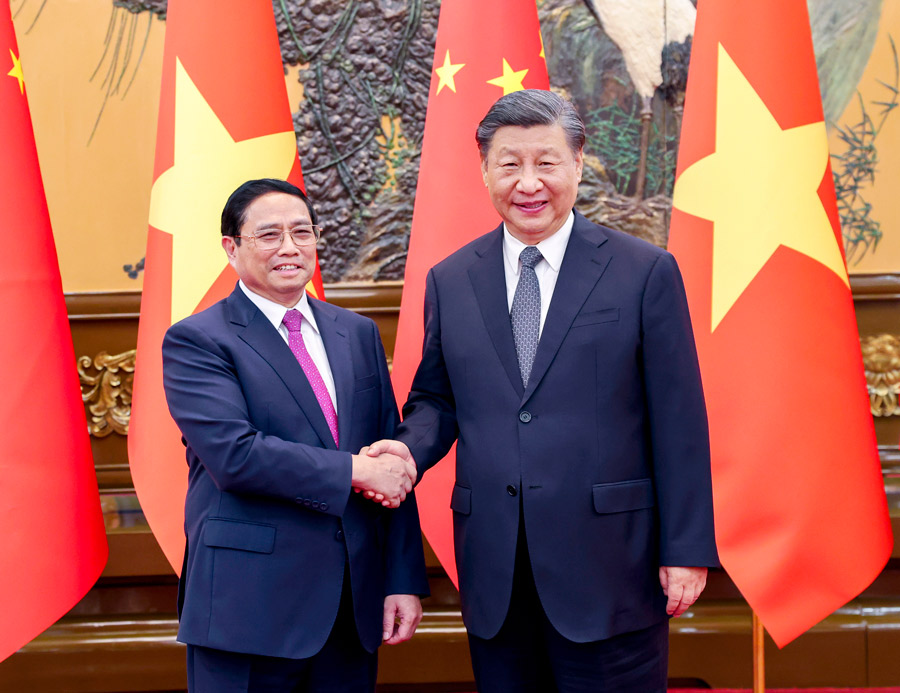 习近平分别会见巴巴多斯总理、新西兰总理、蒙古国总理、越南总理