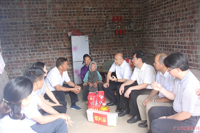 奉明芳到田林县调研扶贫工作