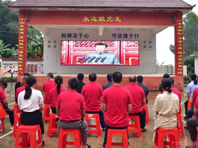自治区纪委监委机关驻村工作队认真学习习近平总书记在庆祝建党100周年大会上的重要讲话精神