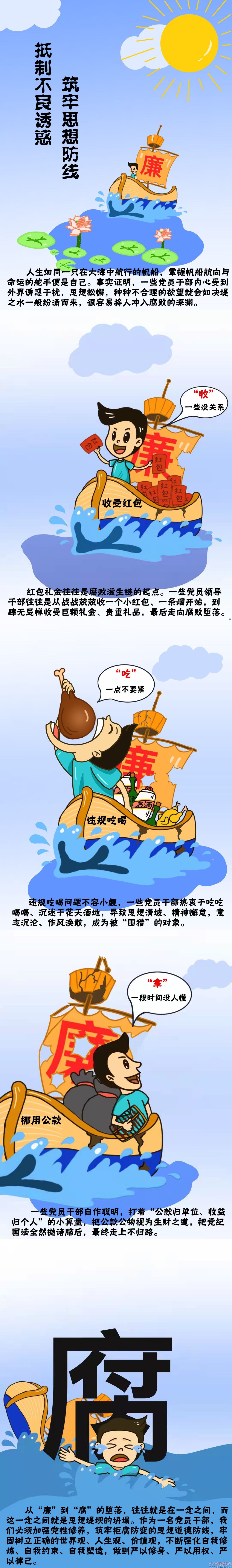 漫画说纪抵制不良诱惑筑牢思想防线