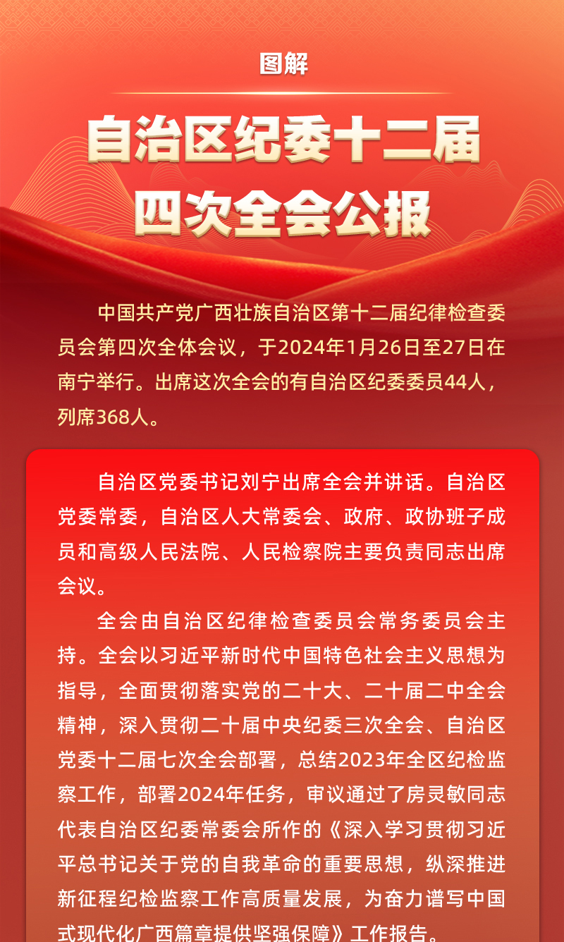 图解｜自治区纪委十二届四次全会公报